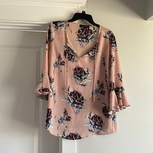 Pink Blouse with Rose Gold Tassle